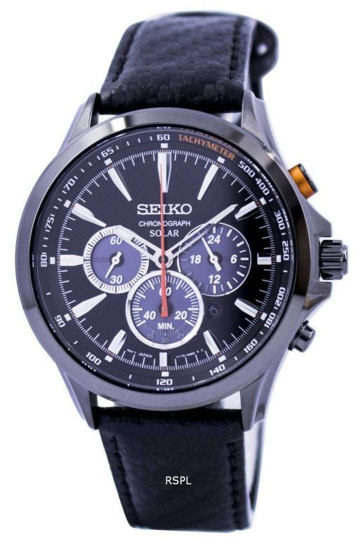 Seiko Solar Chronograph Tachymeter SSC499 SSC499P1 SSC499P Mens Watch