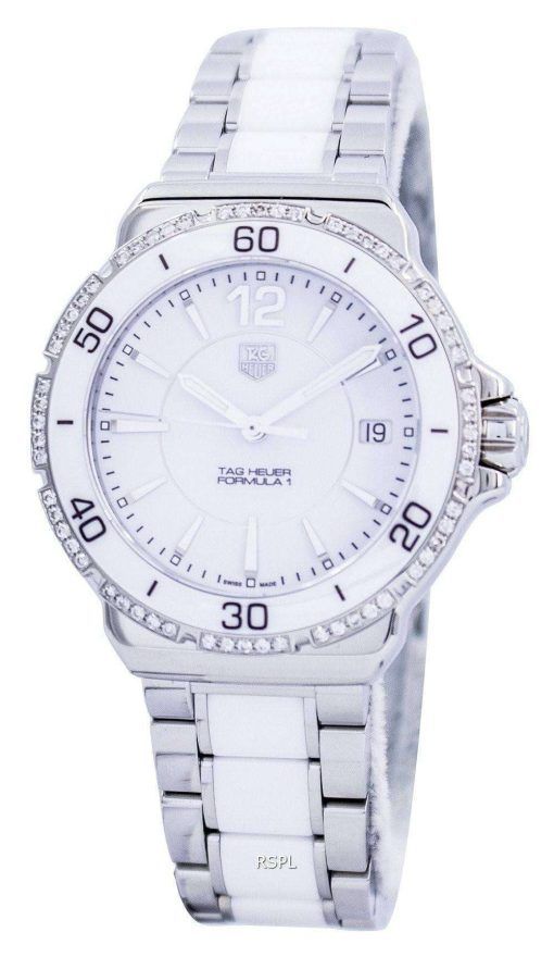 Tag Heuer Formula 1 White Ceramic Diamonds Swiss Made WAH1213.BA0861 Women's Watch