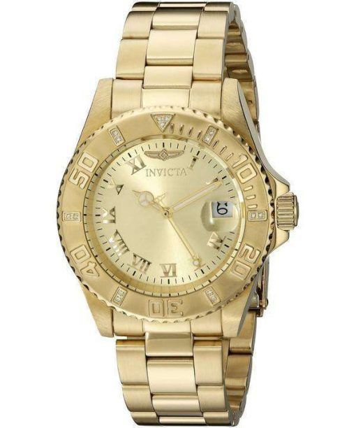 Invicta Pro Diver Diamond Accented Bezel Quartz 12820 Mens Watch