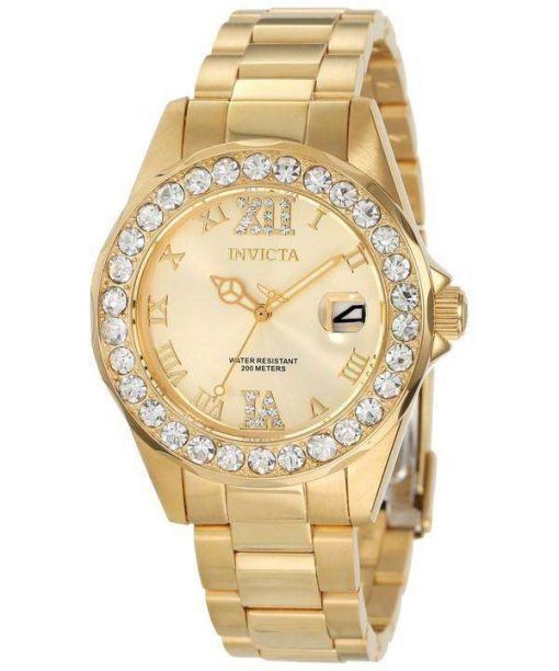 Invicta Pro Diver Crystal Accented Quartz 200M 15252 Womens Watch