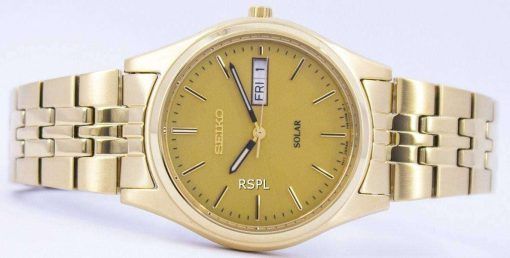 Seiko Core Solar Gold Tone SNE036 SNE036P1 SNE036P Mens Watch