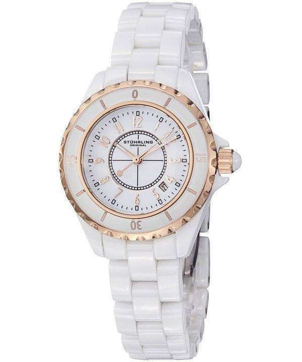Stuhrling Original White Ceramic Quartz 530 Stuhrling Original White Ceramic Quartz 530.114EW3 Womens Watch