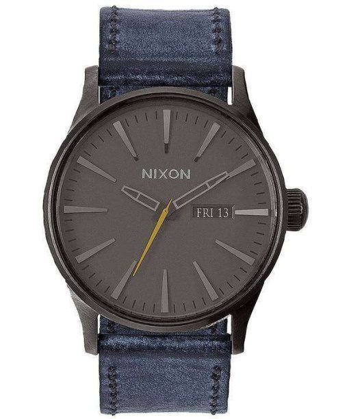 Nixon Quartz Sentry Leather A105-1893-00 Mens Watch