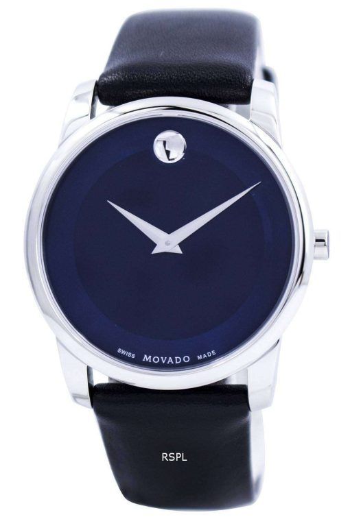 Movado 박물관 고전적인 스위스 만든된 석 영 0606610 남자의 시계