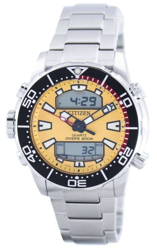 시민 Aqualand Promaster 잠수 부의 200m 아날로그 디지털 JP1090-86 X 남자의 시계