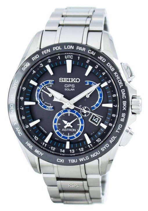 세이 코 Astron GPS 태양 듀얼 시간 일본 SSE107 SSE107J1 SSE107J 남자의 시계를 만든