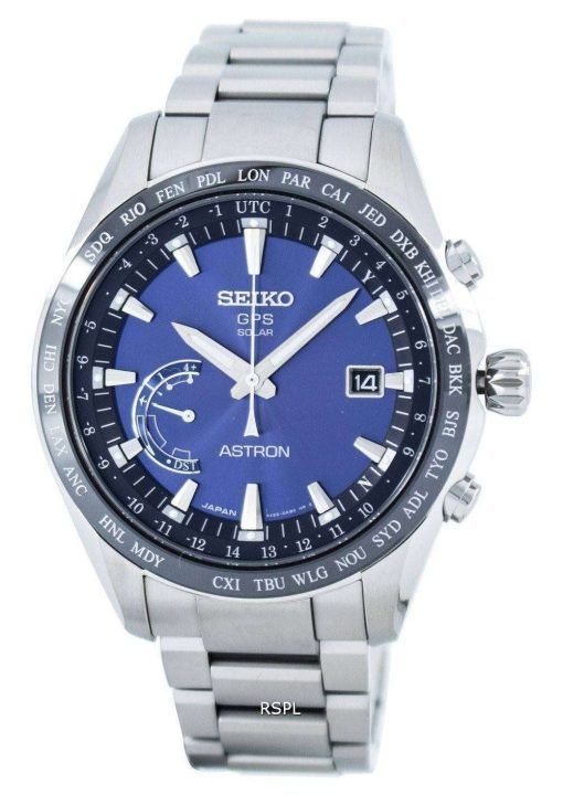 세이 코 Astron 티타늄 GPS 태양 세계 시간 일본 만든 SSE109 SSE109J1 SSE109J 남자의 시계