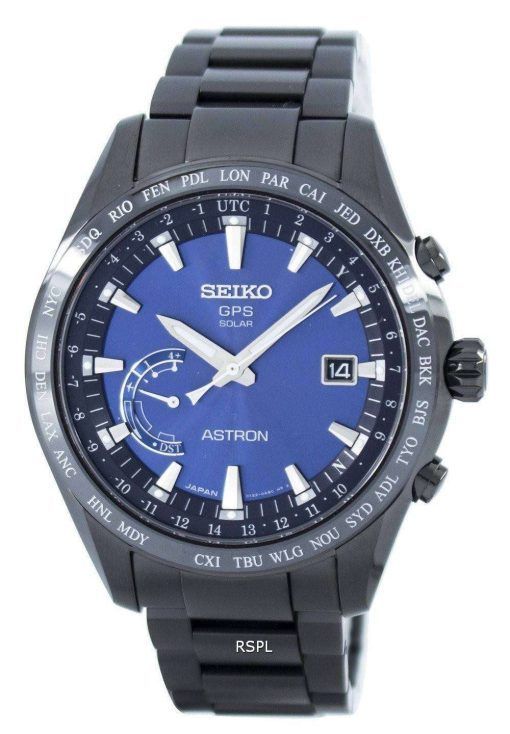 세이 코 Astron 티타늄 GPS 태양 세계 시간 일본 만든 SSE111 SSE111J1 SSE111J 남자의 시계