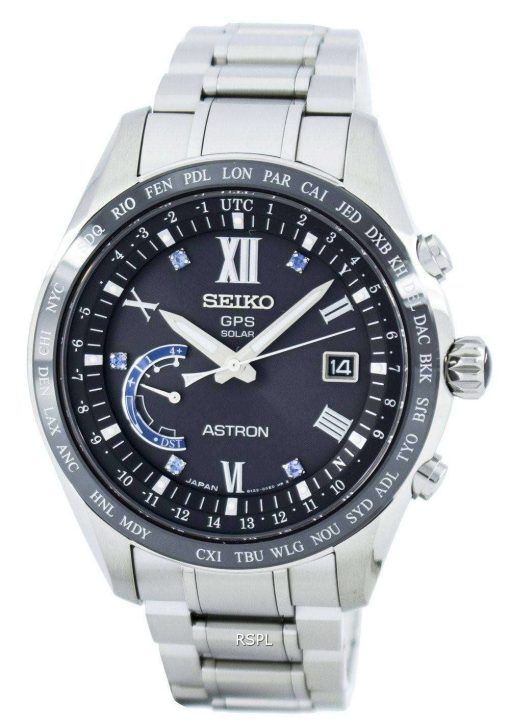세이 코 Astron 티타늄 GPS 태양 세계 시간 일본 만든 SSE117 SSE117J1 SSE117J 남자의 시계