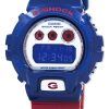 카시오 G 쇼크 블루와 레드 시리즈 디지털 DW-6900AC-2 남성 시계