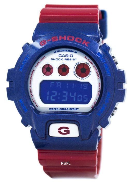 카시오 G 쇼크 블루와 레드 시리즈 디지털 DW-6900AC-2 남성 시계
