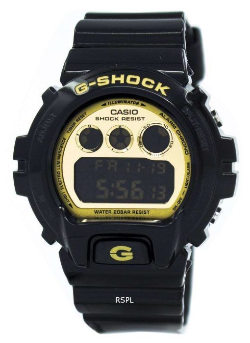 건반의 g 조-충격 조명 기 블랙 & 골드 DW-6900CB-1 남자의 시계