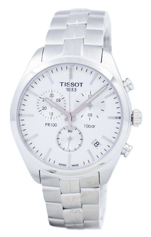 Tissot 홍보 100 쿼 츠 크로 노 그래프 T101.417.11.031.00 T1014171103100 남자 시계