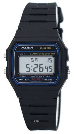 Casio 클래식 스포츠 크로 노 그래프 F 91W 1SDG F 91W 1S 남자 시계