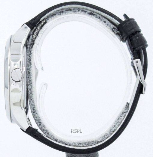 아르마니 익스체인지 블랙 다이얼과 가죽 스트랩 AX2101 남자 시계