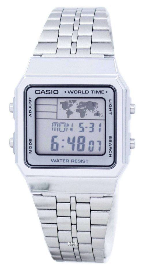 카시오 경보 세계 시간 디지털 A500WA 7DF 남자의 시계