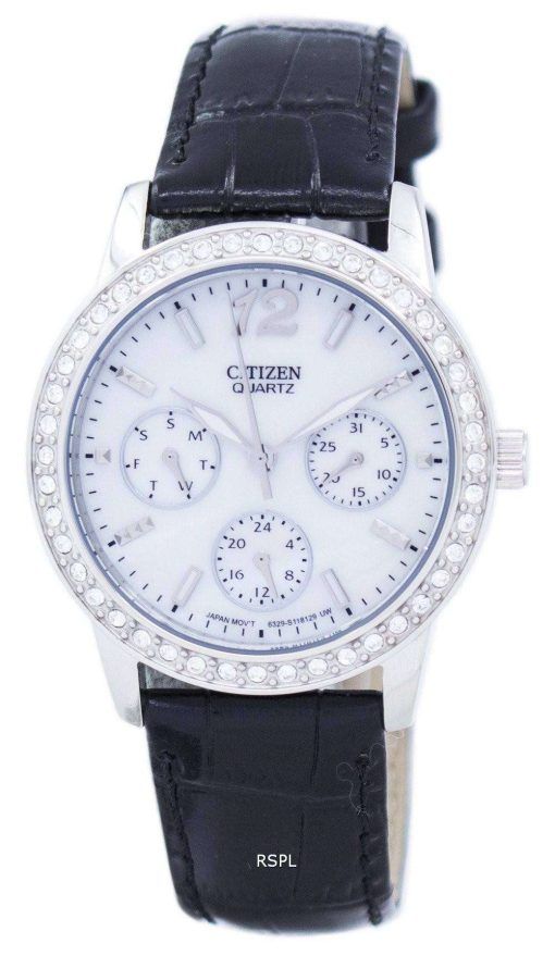 시민 크로 노 그래프 쿼 츠 다이아몬드 악센트 ED8090-11 D 여자의 시계
