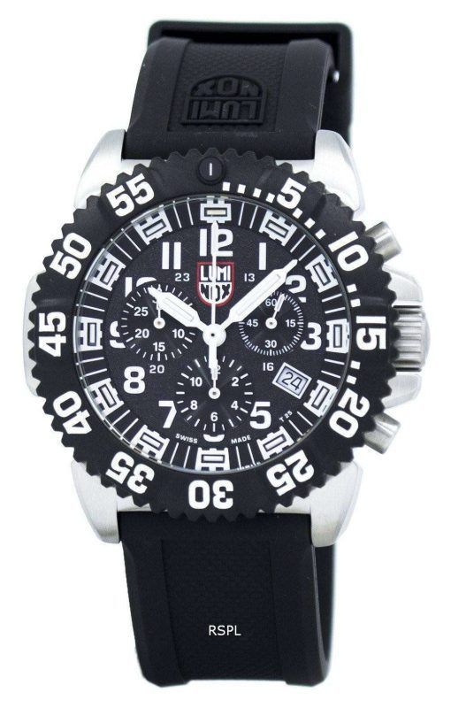 Luminox 해군 물개 Colormark 크로 노 그래프 3180 시리즈 석 영 XS.3181 남자의 시계