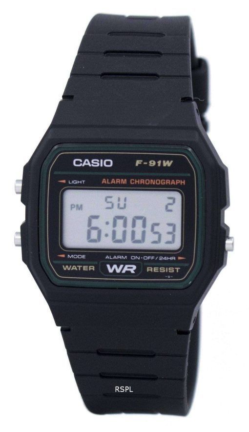 Casio 클래식 스포츠 크로 노 그래프 F 91W 3SDG F 91W 3 남자의 시계