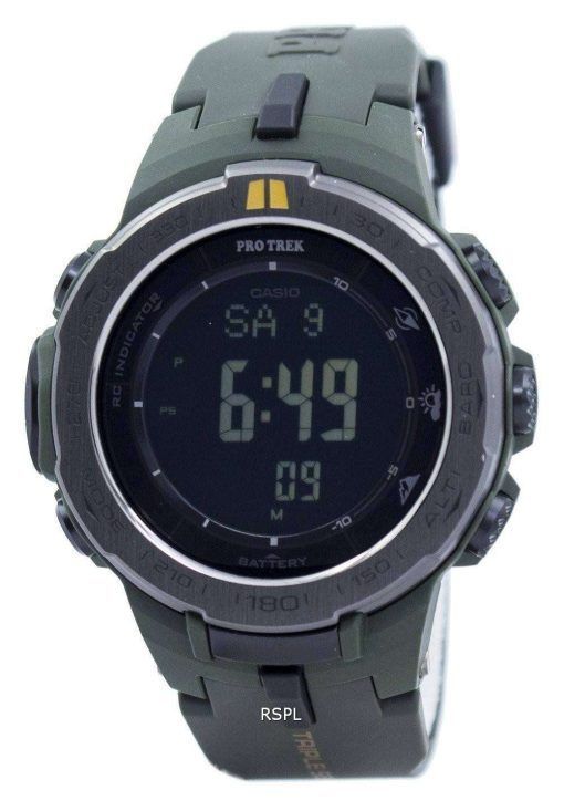 건반 Protrek 힘든 태양 라디오 제어 트리플 센서 PRW-3100Y-3 남자의 시계