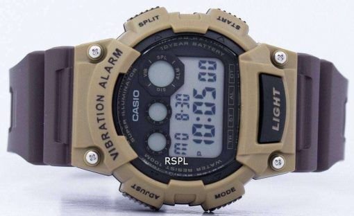 카시오 슈퍼 조명 기 진동 알람 디지털 W-735 H-5AV 남자의 시계
