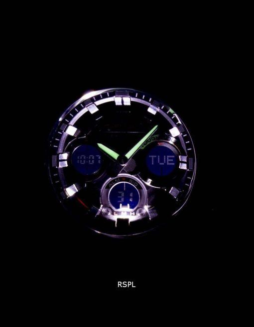 건반의 g 조-충격 G-철강 아날로그-디지털 세계 시간 GST-S110D-1A 남자의 시계
