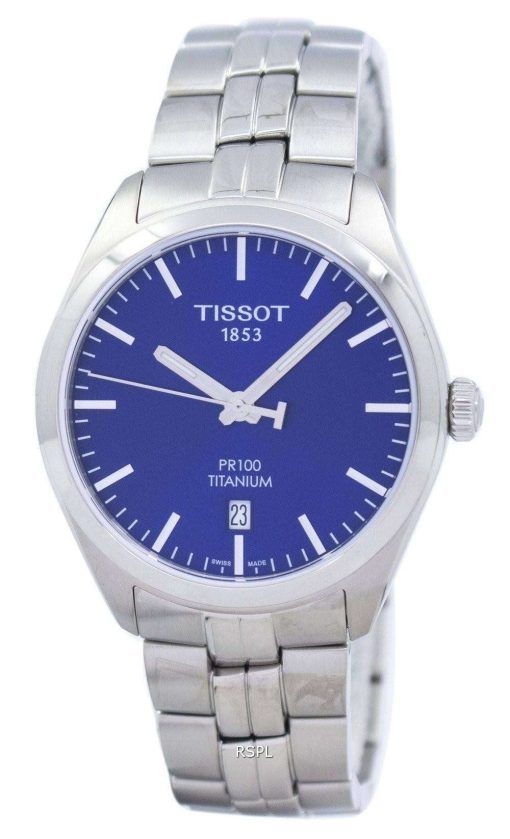 Tissot T-클래식 홍보 100 티타늄 석 영 T101.410.44.041.00 T1014104404100 남자 시계