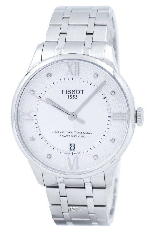 Tissot T-클래식 Chemin Des Tourelles Powermatic 80 T099.407.11.033.00 T0994071103300 남자 시계