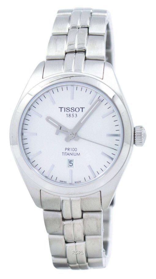 Tissot T-클래식 홍보 100 티타늄 석 영 T101.210.44.031.00 T1012104403100 여자 시계