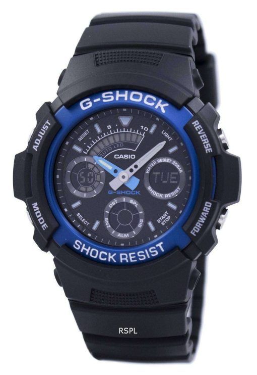 카시오 Gshock 아날로그-디지털 세계 시간 시계 AW591 2ADR AW591-2A