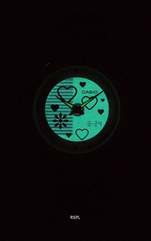 카시오 Poptone 세계 시간 아날로그 디지털 LCF-10 D-4AV LCF10D-4AV 여자의 시계