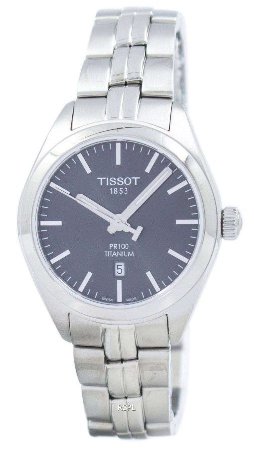 Tissot T-클래식 홍보 100 티타늄 석 영 T101.210.44.061.00 T1012104406100 여자 시계