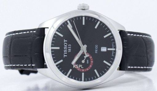 Tissot T-클래식 홍보 100 듀얼 타임 석 영 T101.452.16.051.00 T1014521605100 남자의 시계