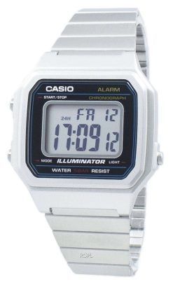 Casio 클래식 빈티지 조명 기 크로 노 그래프 알람 디지털 B650WD-1A 남녀 시계