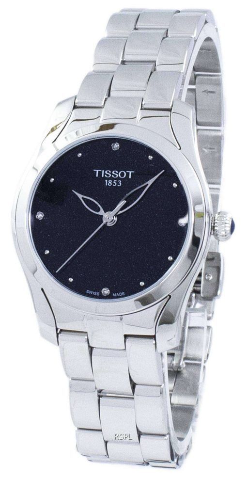 Tissot T-파 석 영 다이아몬드 악센트 T112.210.11.046.00 T1122101104600 여자의 시계