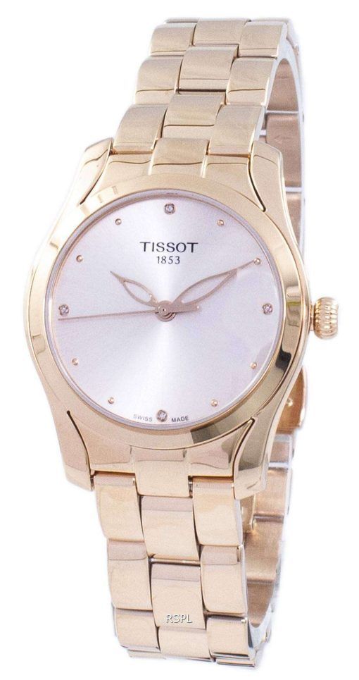 Tissot T-파 석 영 다이아몬드 악센트 T112.210.33.456.00 T1122103345600 여자의 시계