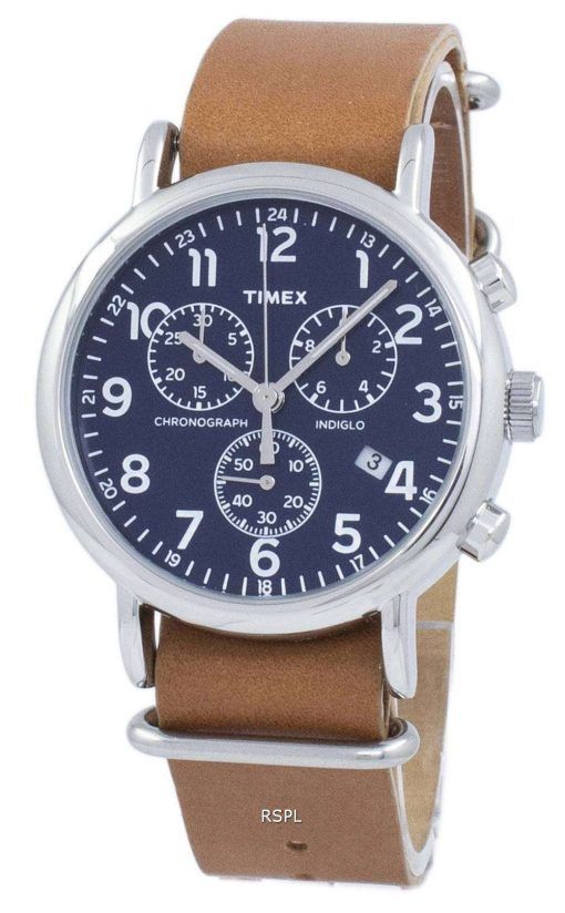 Timex Weekender Indiglo 크로 노 그래프 석 영 TW2P62300 남자의 시계