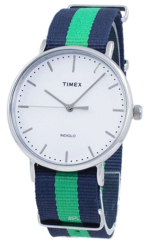 Timex Weekender 페어필드 Indiglo 석 영 TW2P90800 남 여 시계