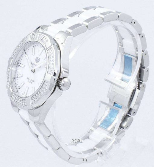 태그 Heuer Aquaracer 쿼 츠 300 M 다이아몬드 악센트 WAY131F BA0914 여자의 시계