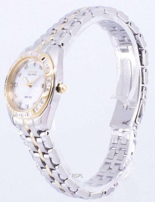 시민 Paladion 에코-드라이브 다이아몬드 악센트 EW1594-55 D 여자의 시계