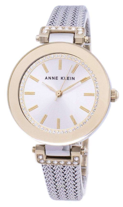 앤 클라인 쿼 츠 다이아몬드 악센트 1907SVTT 여자의 시계