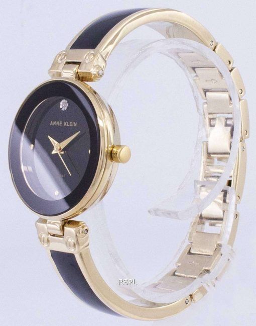 앤 클라인 쿼 츠 다이아몬드 악센트 1980BKGB 여자의 시계