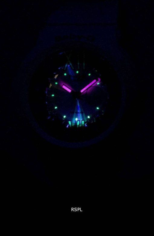건반 베이비-G 네온 조명 기 BGA-160-7B2DR 여자 시계