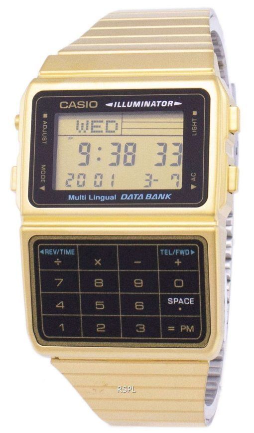 카시오 디지털 스테인리스 데이터 은행 다국어 DBC-611 G-1DF DBC-611 G-1 남자의 시계