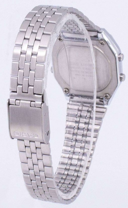 카시오 디지털 석 영 스테인리스 조명 기 LA680WA-7DF LA680WA-7 여자의 시계