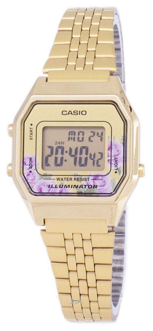 카시오 빈티지 조명 석 영 디지털 LA680WA-4 C 여자 시계