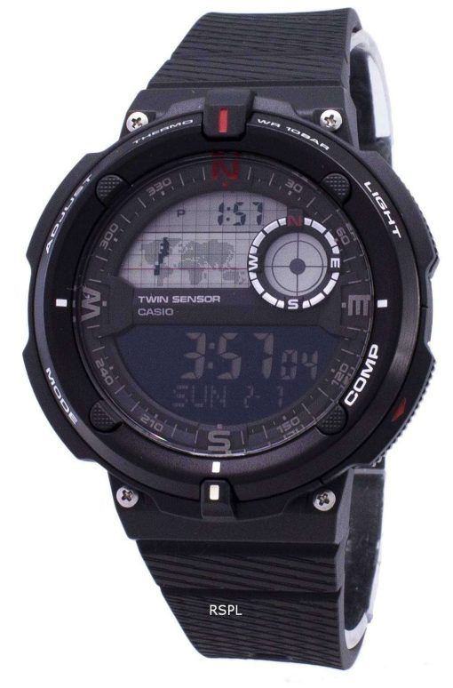 카시오 야외 SGW-600 H-1B 트윈 센서 디지털 석 영 남자 시계