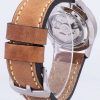 세이 코 5 스포츠 SNZG09J1 LS17 일본 갈색 가죽 스트랩 남자의 시계를 만든