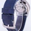 세이 코 5 스포츠 SNZG15J1 LS13 일본 다크 블루 가죽 스트랩 남자의 시계를 만든