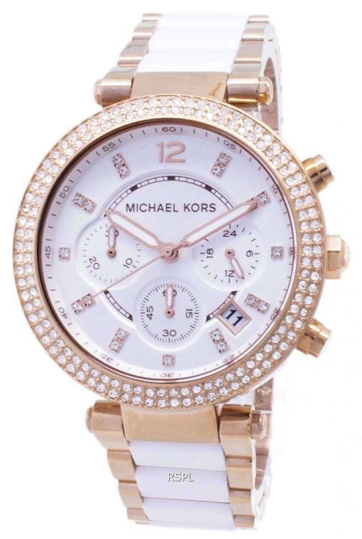 Michael Kors 파커 크로 노 그래프 크리스탈 MK5774 여자의 시계